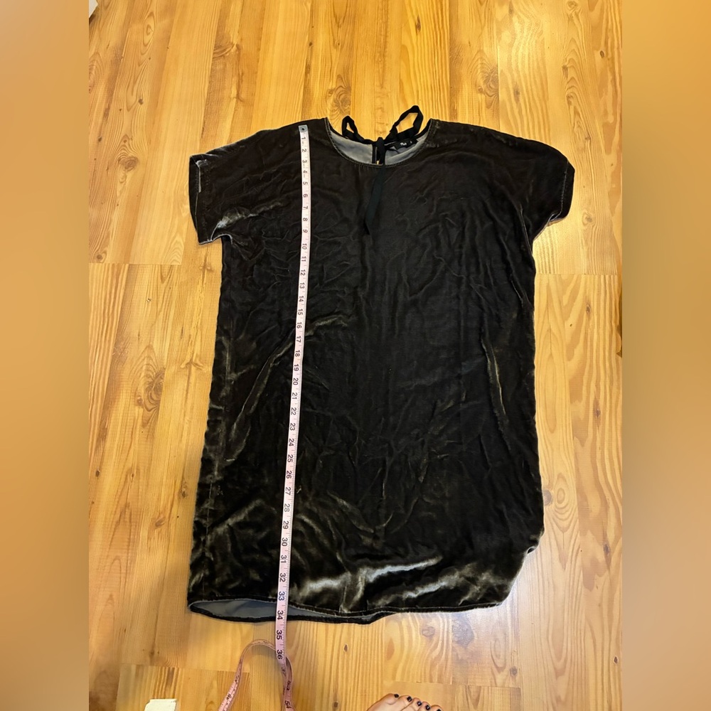 Madewell Velvet Short Sleeve Tunic Dress Sz M New Without Tag